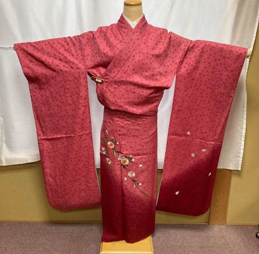 Rank S RARE Vintage Silk Furisode Kimono, Japanese Vintage Kimono Unmarried Women Kimono, A47