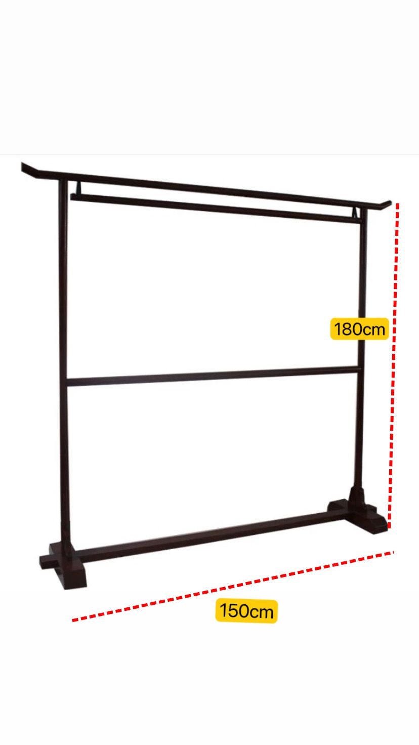 Wooden Kimono Display Rack – 180cm Tall, 150cm Wide, Custom Size & Text Engraving Available