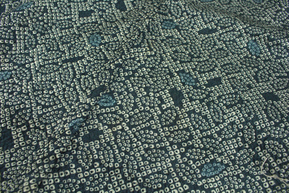 Rank S Vintage Japanese Silk Haori: Abstract Leaf Pattern (HA36)