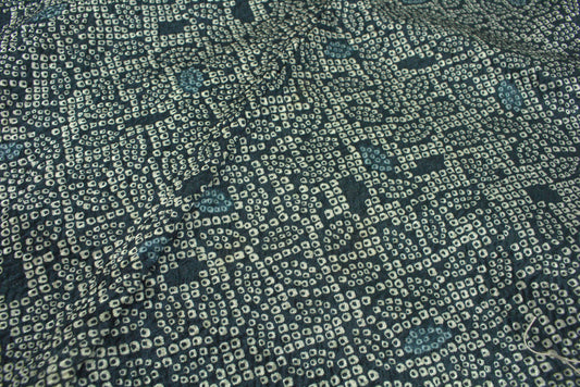 Rank S Vintage Japanese Silk Haori: Abstract Leaf Pattern (HA36)