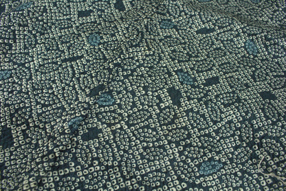 Rank S Vintage Japanese Silk Haori: Abstract Leaf Pattern (HA36)