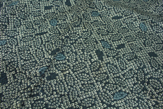 Rank S Vintage Japanese Silk Haori: Abstract Leaf Pattern (HA36)