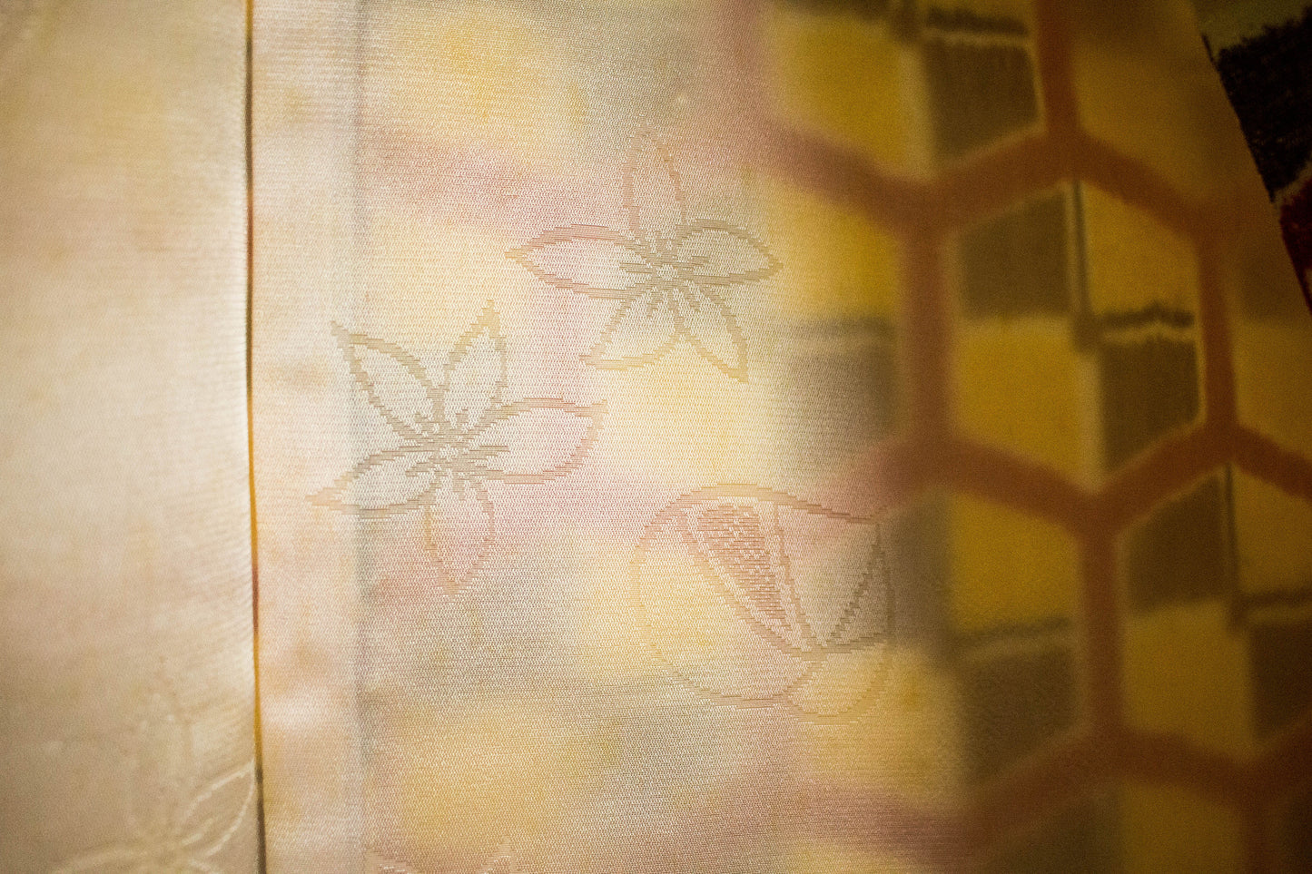 Vintage Silk Haori Jacket: Kimono Jacket Geometric Print, Rank A (HA13)