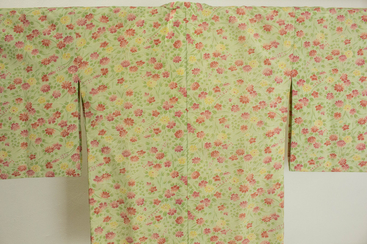 Vintage Floral Silk Michiyuki Women Kimono Jacket - Rank B (HA24)