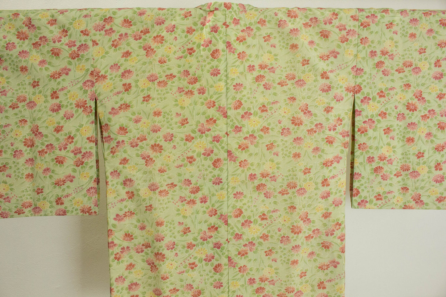 Vintage Floral Silk Michiyuki Women Kimono Jacket - Rank B (HA24)