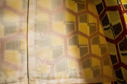 Vintage Silk Haori Jacket: Kimono Jacket Geometric Print, Rank A (HA13)