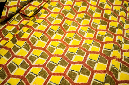 Vintage Silk Haori Jacket: Kimono Jacket Geometric Print, Rank A (HA13)