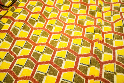 Vintage Silk Haori Jacket: Kimono Jacket Geometric Print, Rank A (HA13)