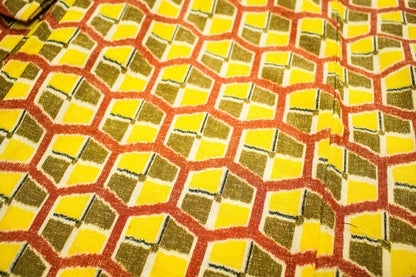 Vintage Silk Haori Jacket: Kimono Jacket Geometric Print, Rank A (HA13)
