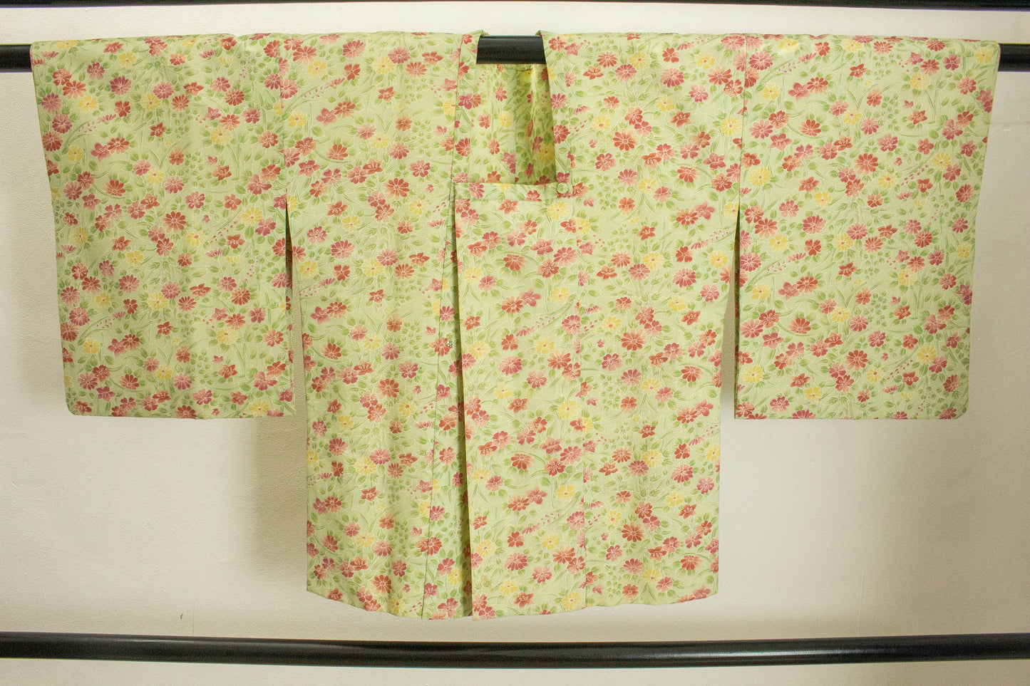 Vintage Floral Silk Michiyuki Women Kimono Jacket - Rank B (HA24)