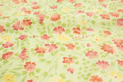 Vintage Floral Silk Michiyuki Women Kimono Jacket - Rank B (HA24)