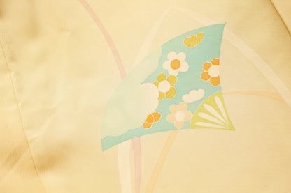 Vintage Silk Tsukesage Kimono: Japanese Traditional Pattern (A114)