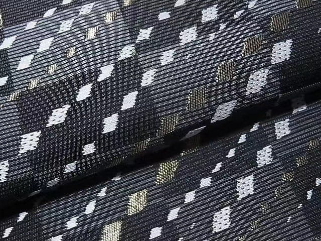 Japanese Vintage Obi Belt: Gradient Black Gray Kimono Sash