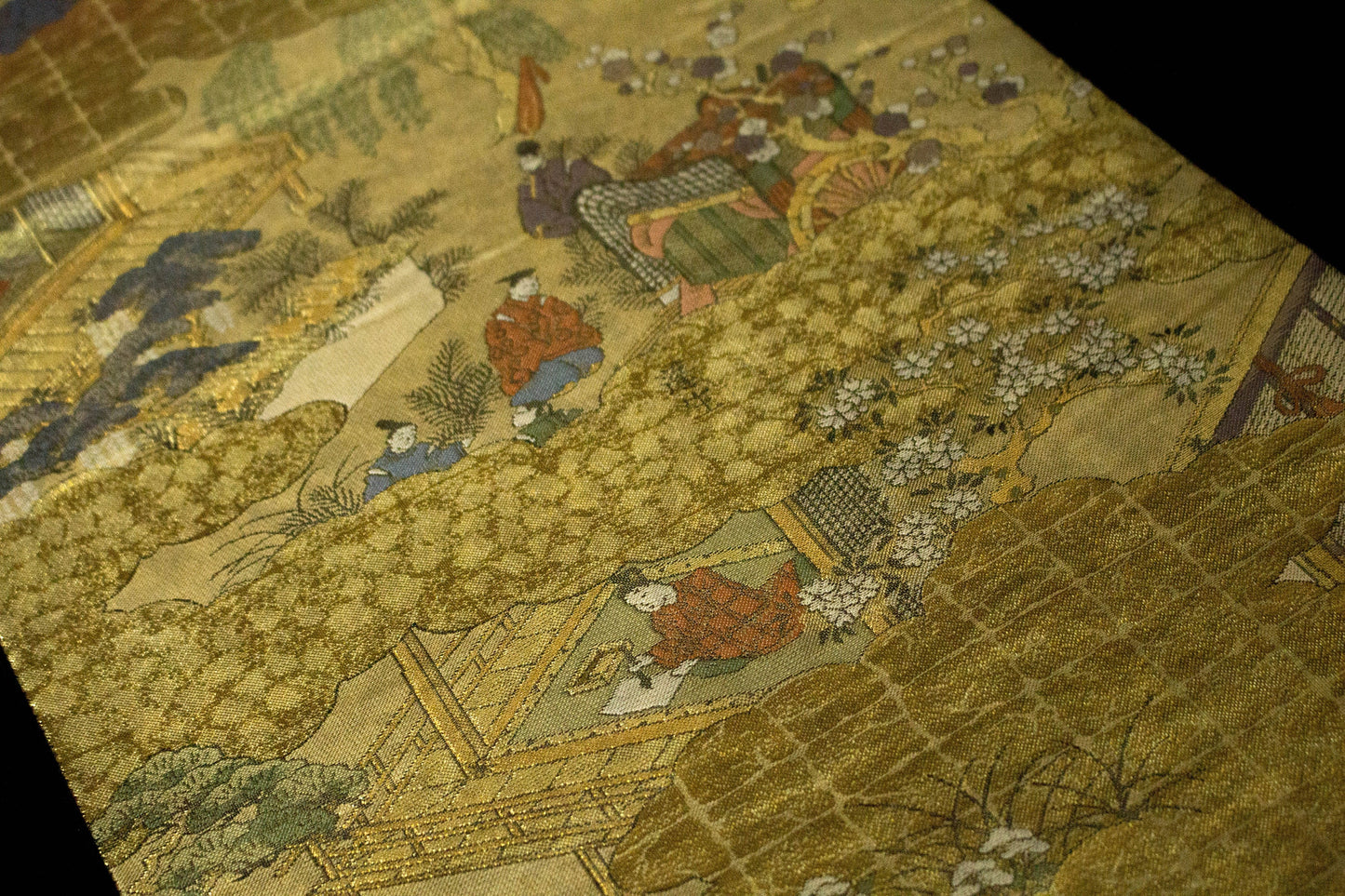 Vintage Japanese Silk Obi Belt: Fukuro Kimono Belt (Rank A+ ,OB83)