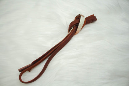 Elegant Kimono Obijime Cord Collection: Scarlet & Maroon Japanese Belt (C01)