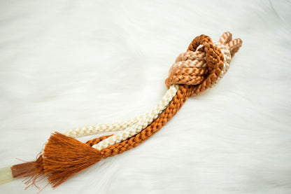 Elegant Kimono Obijime Cord Collection: Scarlet & Maroon Japanese Belt (C01)