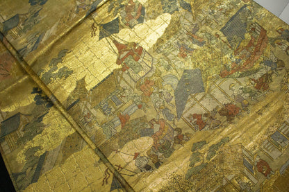 Vintage Japanese Silk Obi Belt: Fukuro Kimono Belt/ Sash (OB95)