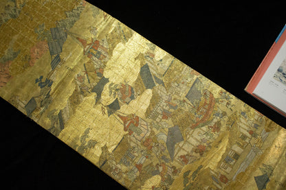 Vintage Japanese Silk Obi Belt: Fukuro Kimono Belt/ Sash (OB95)