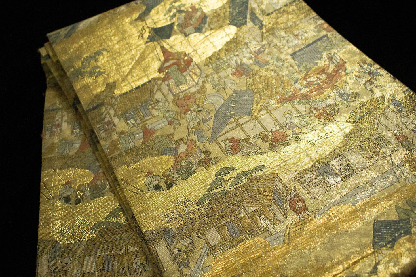 Vintage Japanese Silk Obi Belt: Fukuro Kimono Belt/ Sash (OB95)