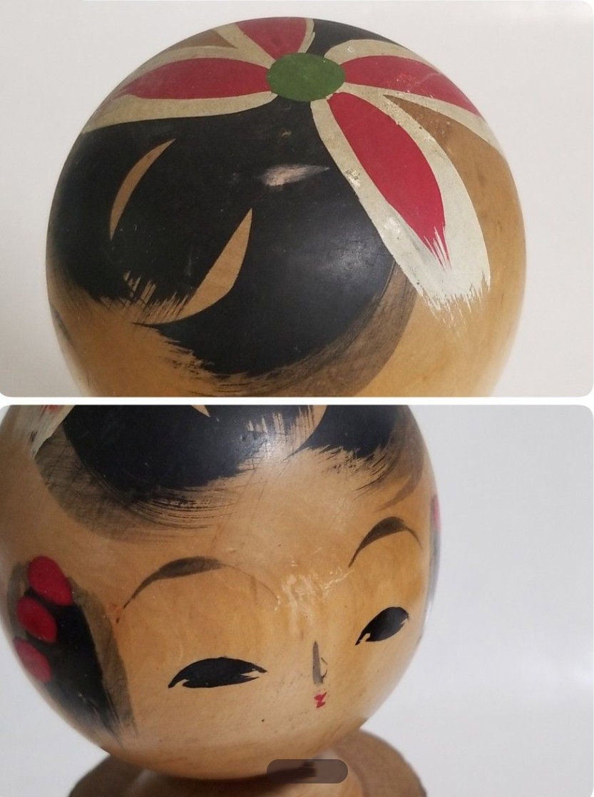 Usaburo Kokeshi Doll Set: 'Camellia in Winter' & 'Lake Towada'