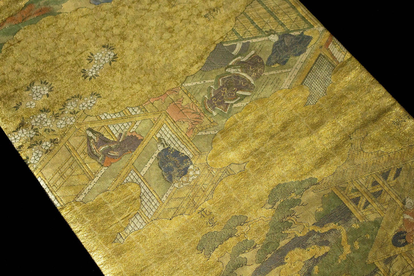 Vintage Japanese Silk Obi Belt: Fukuro Kimono Belt (Rank A+ ,OB83)