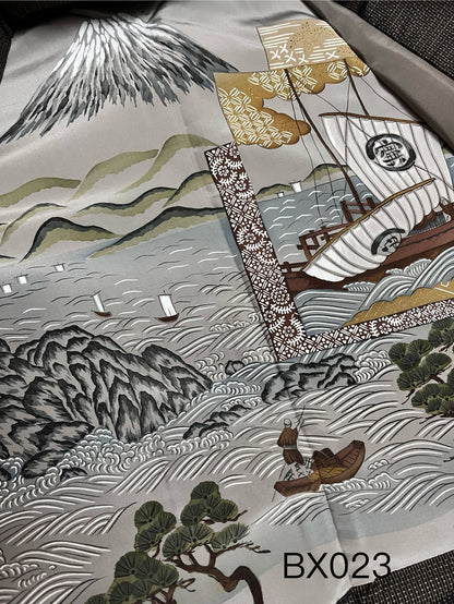 Vintage Tsumugi Silk Haori: Japanese Kimono Jacket (Rank A+)