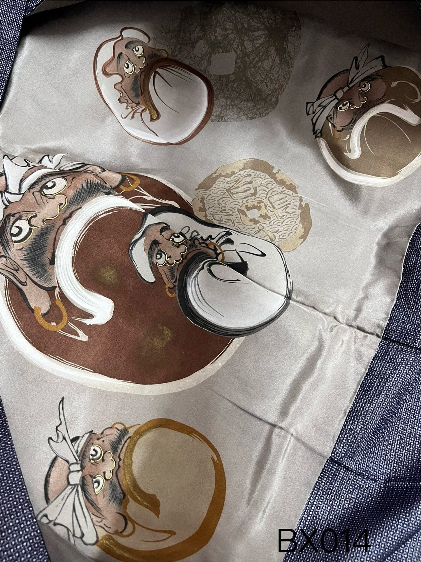 Vintage Silk Japanese Haori: Black & Charcoal Gray, Tsumugi Style, Rank A+