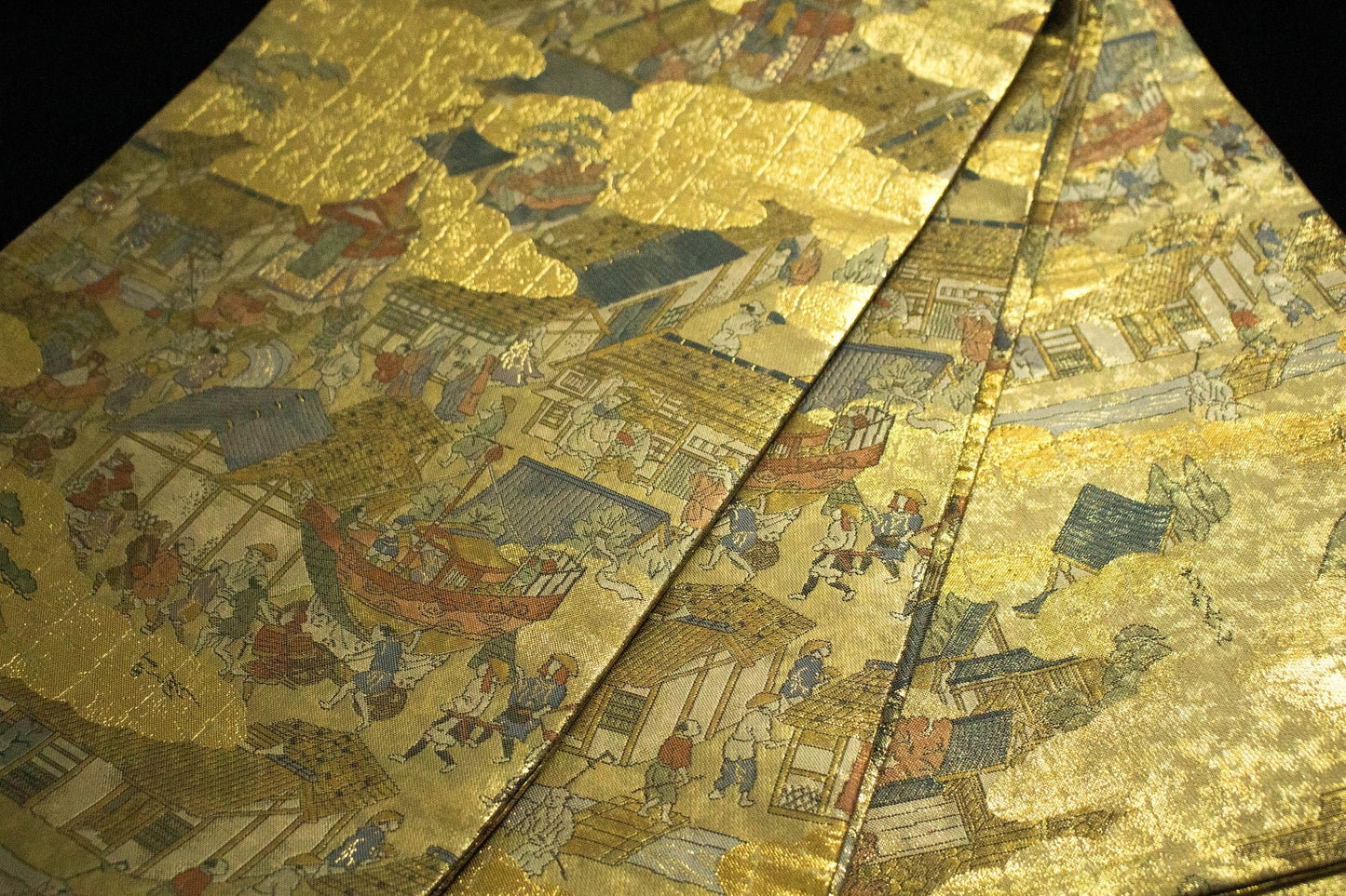 Vintage Japanese Silk Obi Belt: Fukuro Kimono Belt/ Sash (OB95)