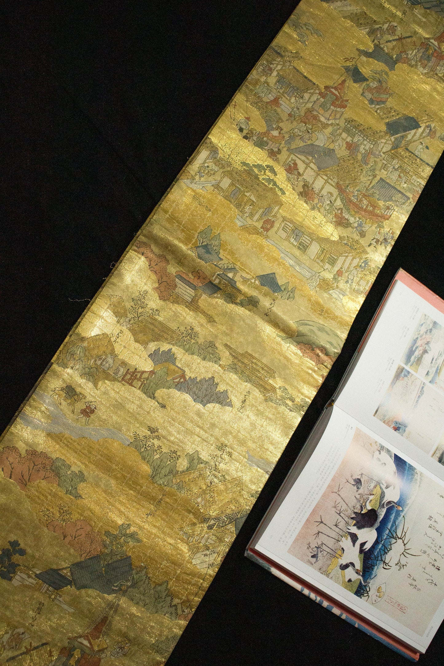 Vintage Japanese Silk Obi Belt: Fukuro Kimono Belt/ Sash (OB95)