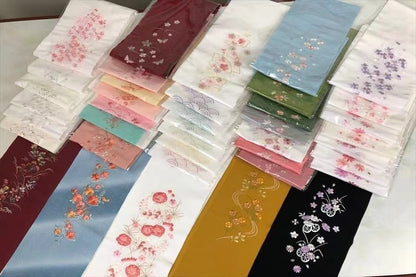 Embroidered Kimono Han-eri Collar: Multi-Colour | HAN04