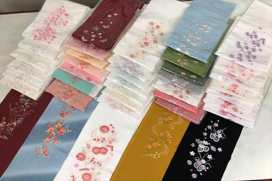 Embroidered Kimono Han-eri Collar: Multi-Colour | HAN04