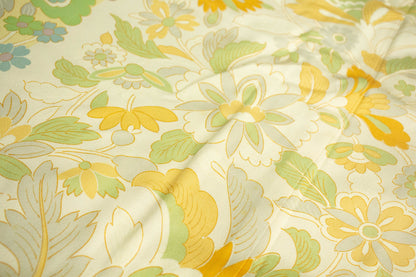 Vintage Silk Furisode Kimono: Peacock Pattern, Formal Kimono, Rank A- (A106)