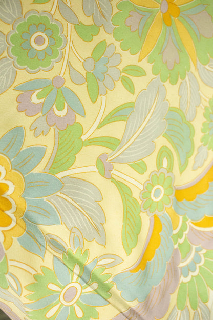 Vintage Silk Furisode Kimono: Peacock Pattern, Formal Kimono, Rank A- (A106)