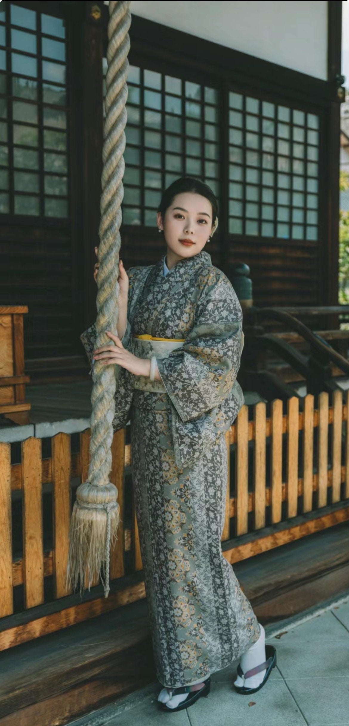 Unused Komon Kimono Women