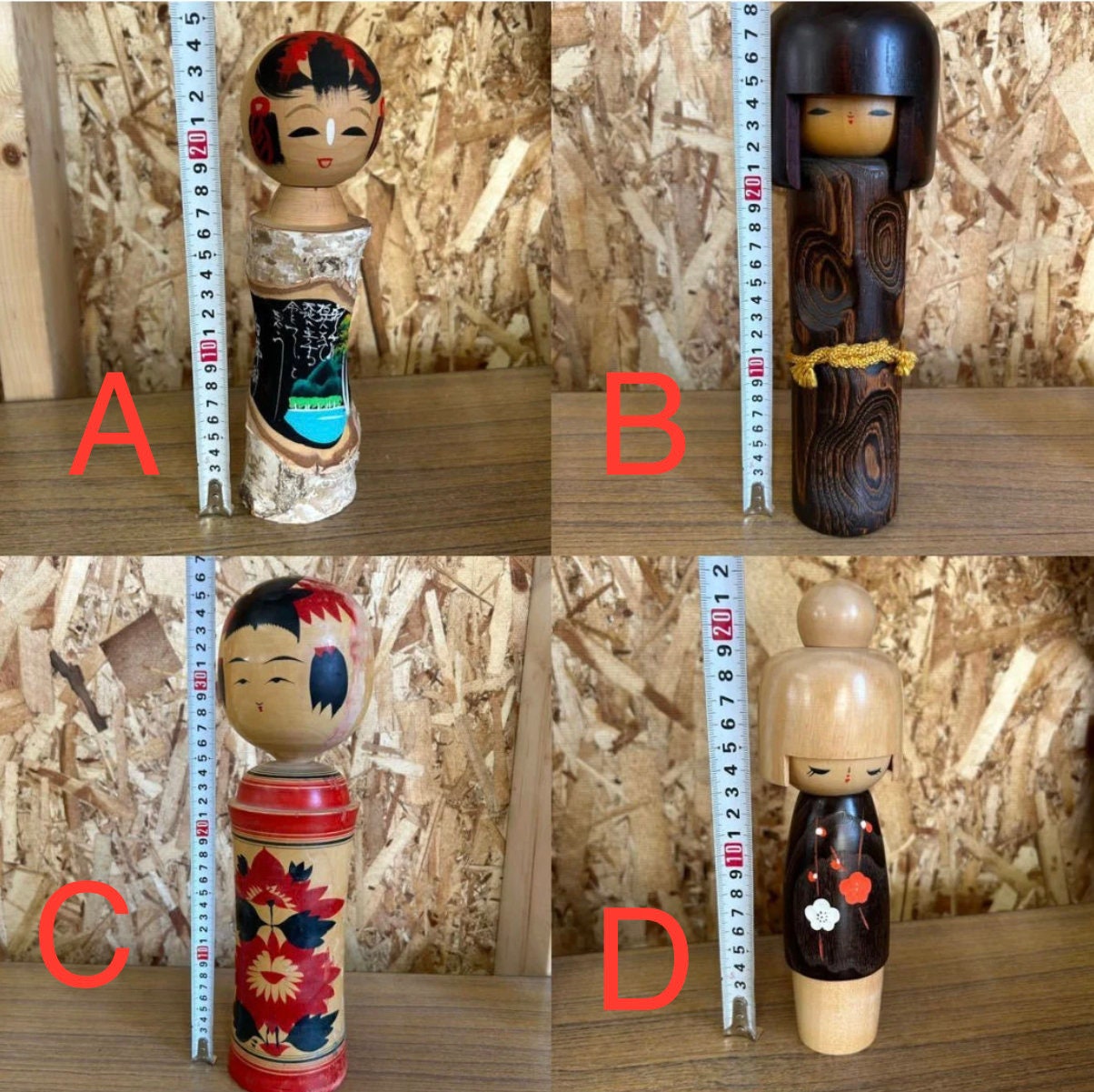 Vintage Kokeshi Doll, Japanese Crafts Toys, Japanese Dolls/ S02