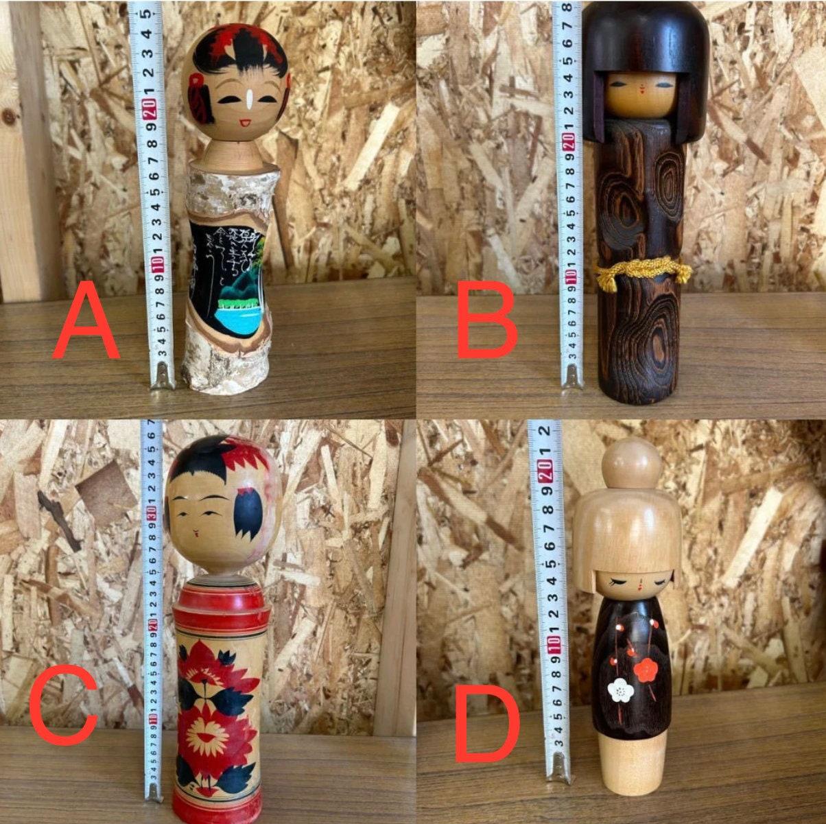 Vintage Kokeshi Doll, Japanese Crafts Toys, Japanese Dolls, S02