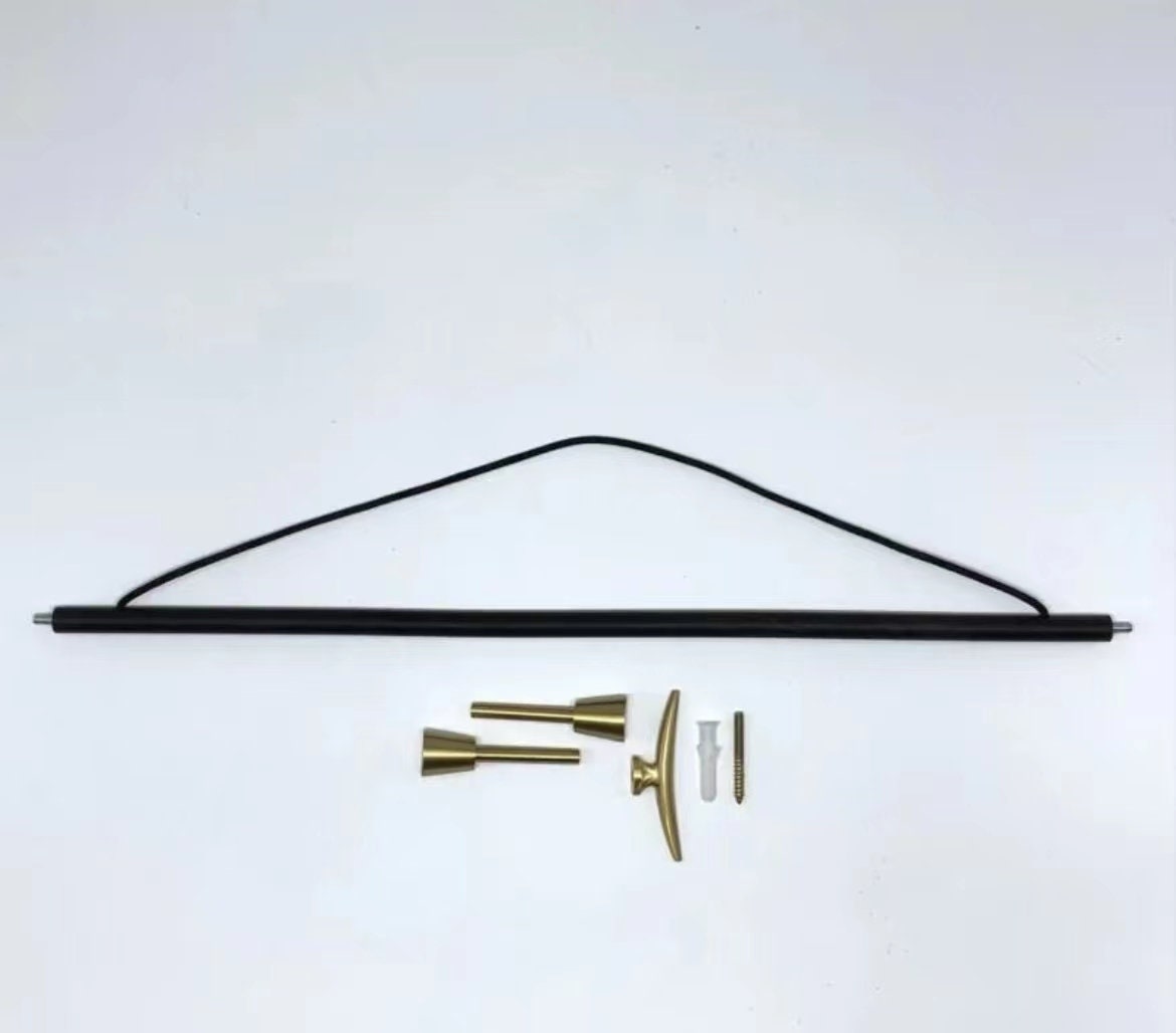 Handmade Obi Hanger/Displayer- Purple Sandalwood with Copper Accents (Thin version)