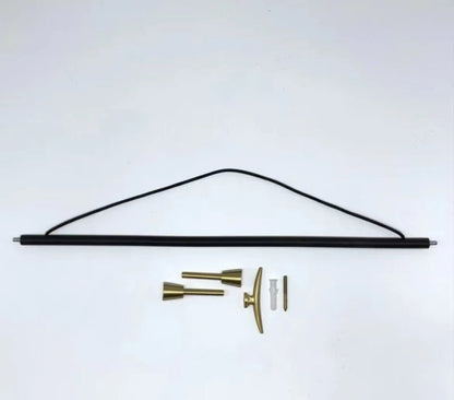 Handmade Obi Hanger/Displayer- Purple Sandalwood with Copper Accents (Thin version)