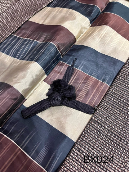 Vintage Tsumugi Silk Haori: Japanese Kimono Jacket (Rank A+)