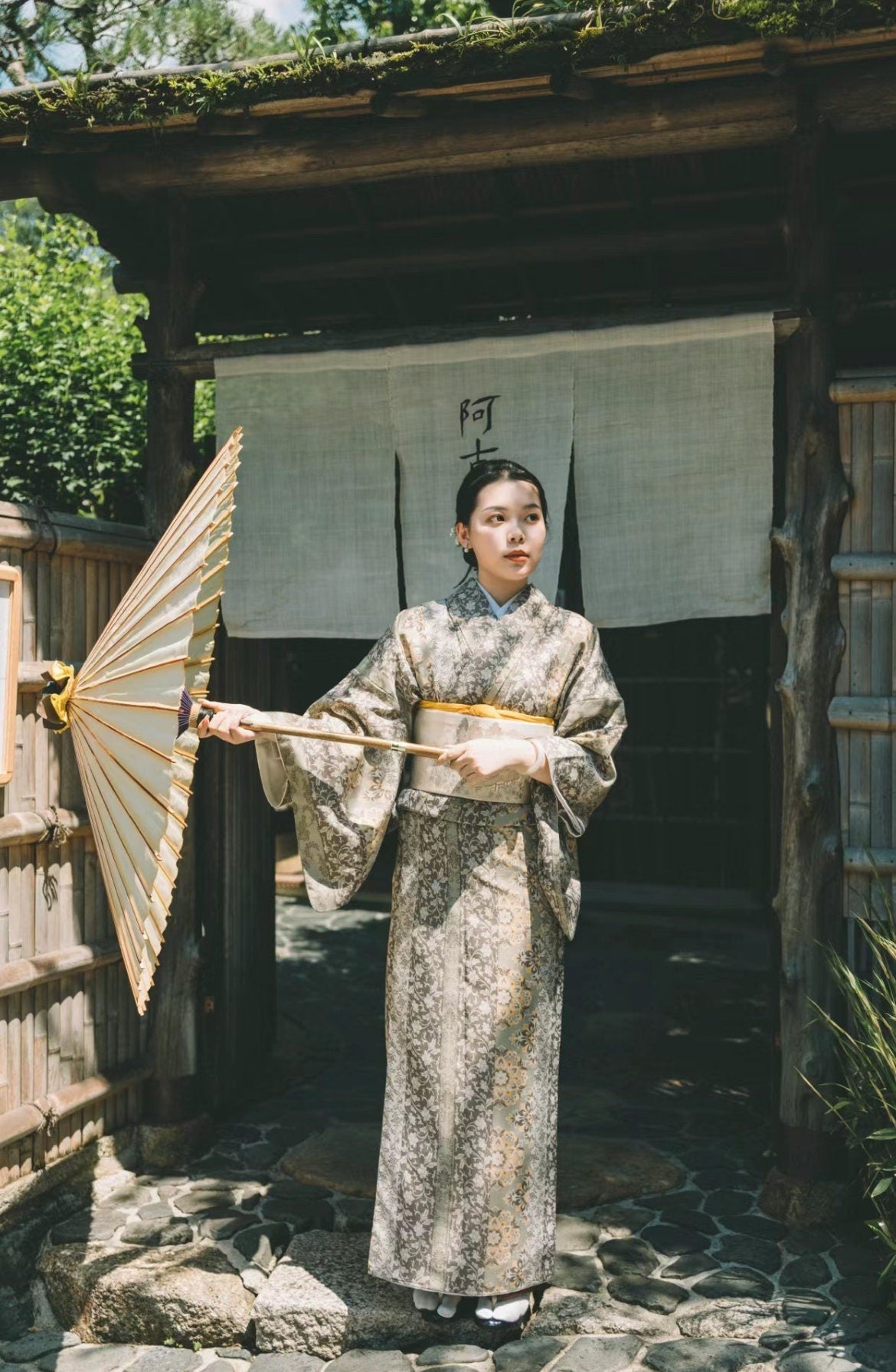 Unused Komon Kimono Women