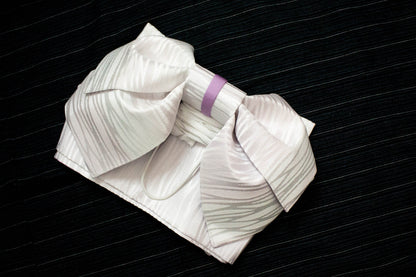 White Pre-Tied Obi 3PCS Gift Set, Easy Wear Obi Belt