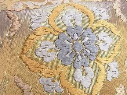 Vintage Floral Silk Obi Belt - Japanese Kimono Sash (OB97)