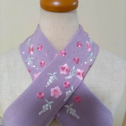 Japanese Han-eri, Color Shaded Purple Han-eri, Kimono Collar (180cm*15.5cm) HAN03