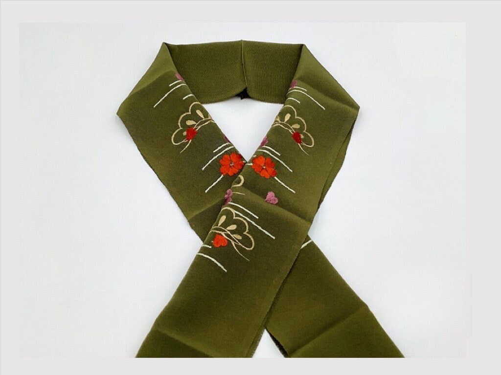 Embroidered Kimono Han-eri Collar: Multi-Colour | HAN04