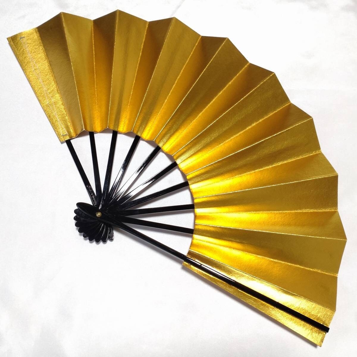 Gold Japanese Folding Fan/Japanese Home Decor