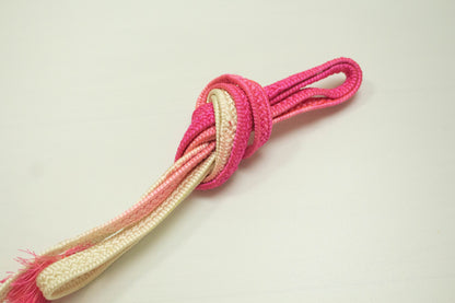 Pink Kimono Obijime Cord: Japanese Belt Accessory  (Z8 Option 4)