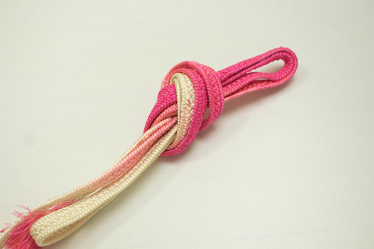 Pink Kimono Obijime Cord: Japanese Belt Accessory  (Z8 Option 4)