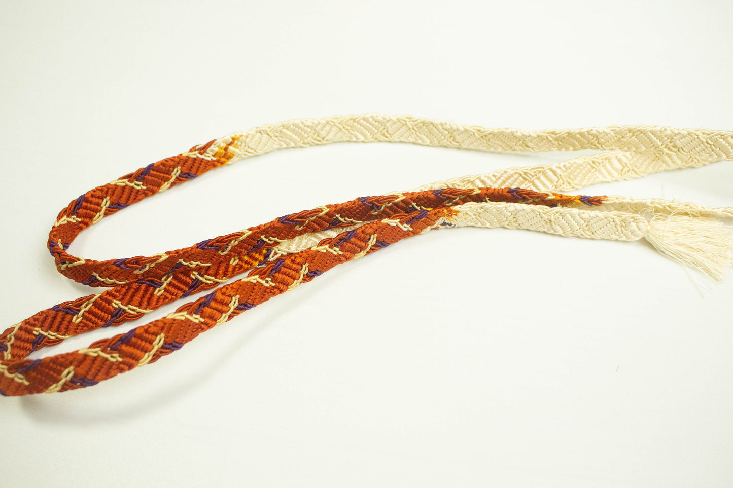 Elegant Kimono Obijime / Japanese kimono cord / Orange Obijime/ C08