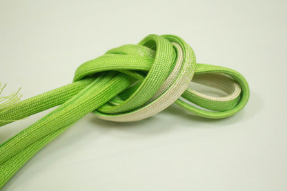 Green Kimono Obijime Cord: Japanese Kimono Belt Accessory (C02)