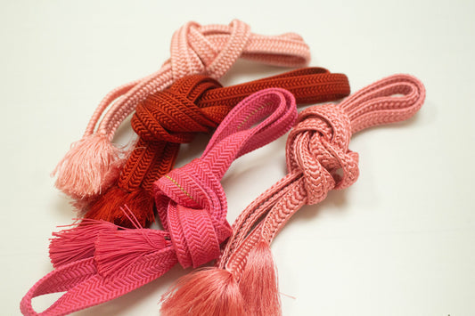 Vintage Kimono Obijime Cord: Japanese Cord Accessory- Set Z6